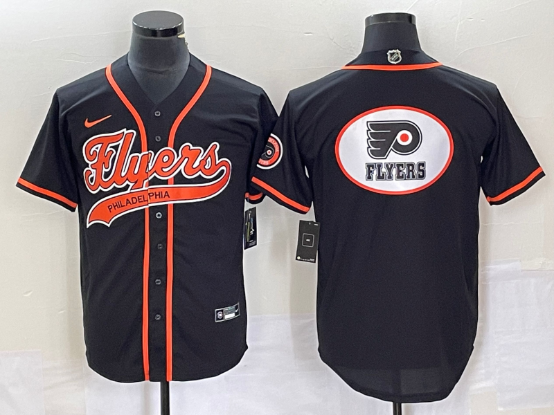 Men Philadelphia Flyers adidas  black blank NHL  jerseys style 3